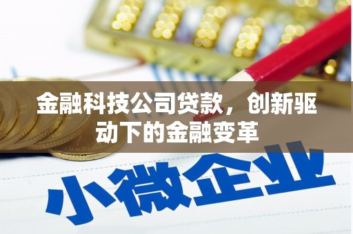 秦安金融科技公司贷款，创新驱动下的金融变革