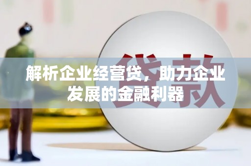秦安解析企业经营贷，助力企业发展的金融利器
