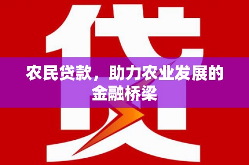 秦安农民贷款，助力农业发展的金融桥梁
