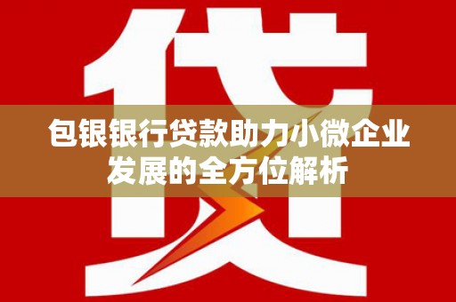 秦安包银银行贷款助力小微企业发展的全方位解析