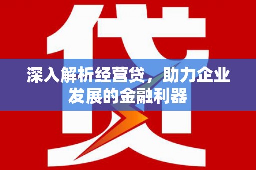 秦安深入解析经营贷，助力企业发展的金融利器