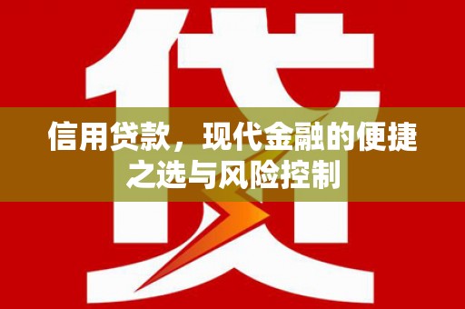 秦安信用贷款，现代金融的便捷之选与风险控制