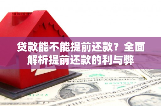 秦安贷款能不能提前还款？全面解析提前还款的利与弊
