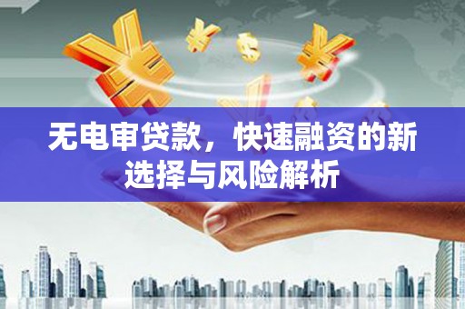 秦安无电审贷款，快速融资的新选择与风险解析