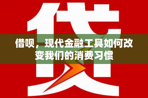 秦安借呗，现代金融工具如何改变我们的消费习惯