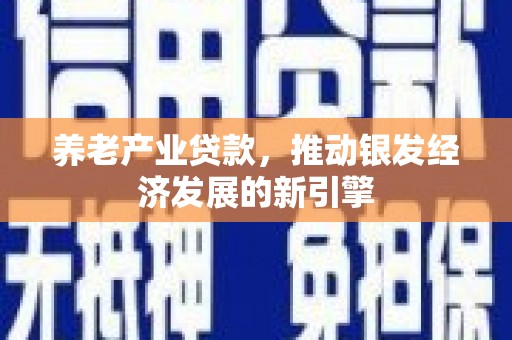秦安养老产业贷款，推动银发经济发展的新引擎