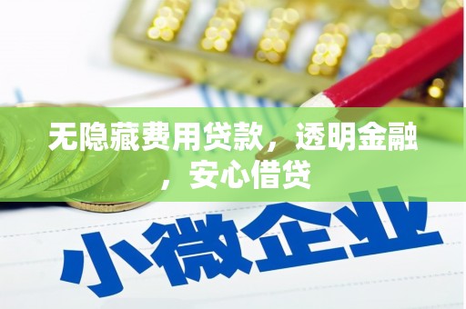 秦安无隐藏费用贷款，透明金融，安心借贷