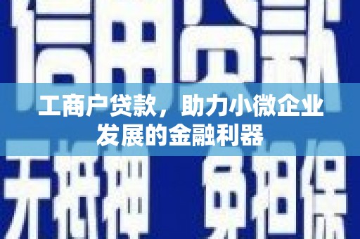秦安工商户贷款，助力小微企业发展的金融利器