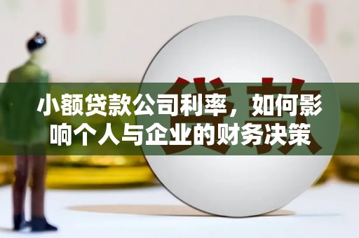 秦安小额贷款公司利率，如何影响个人与企业的财务决策