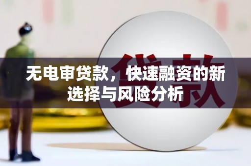 秦安无电审贷款，快速融资的新选择与风险分析