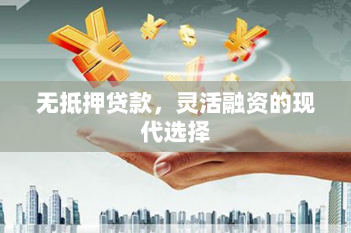 秦安无抵押贷款，灵活融资的现代选择