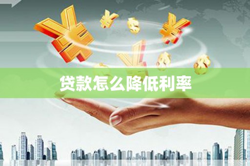 秦安贷款怎么降低利率